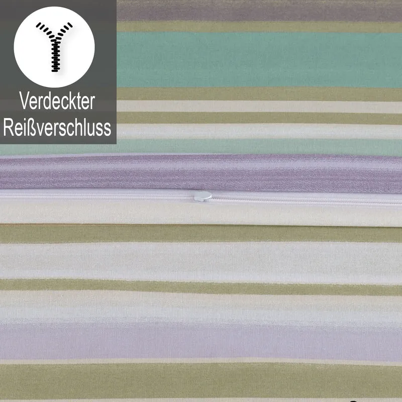 Renforcé Bettwäsche "Yetta", 100% Baumwolle, Reißverschluss, 80x80 cm Kissenbezug