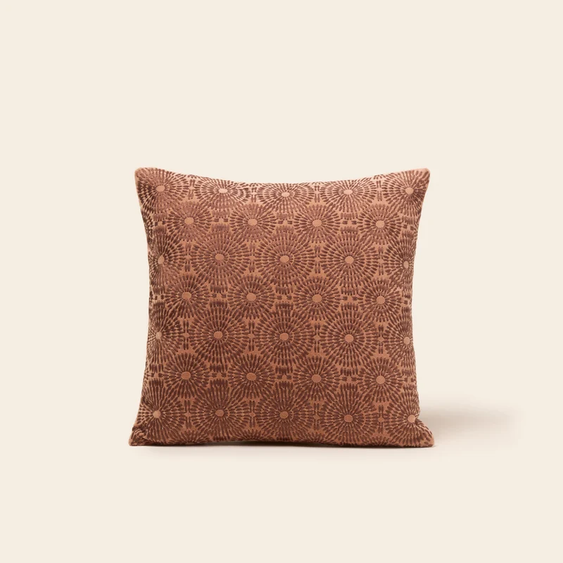 Housse de coussin SOLAYA terre d'argile