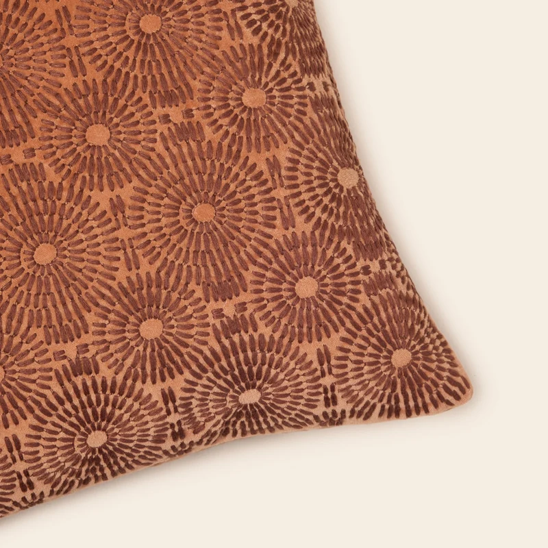 Housse de coussin SOLAYA terre d'argile