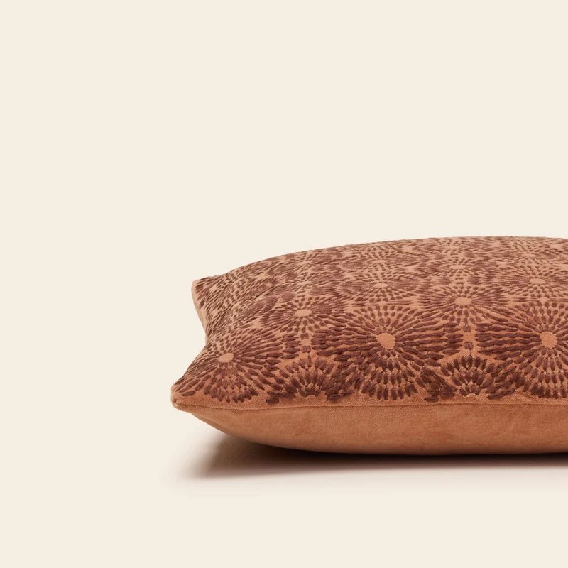 Housse de coussin SOLAYA terre d'argile