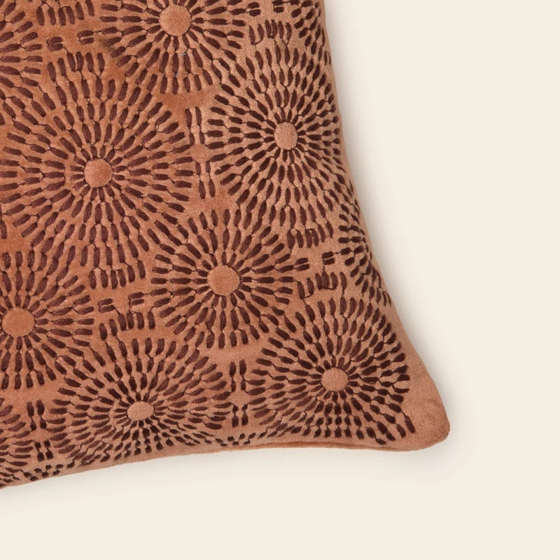 Housse de coussin SOLAYA terre d'argile