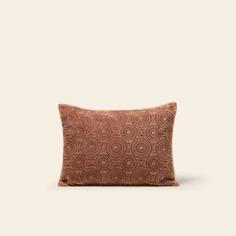 Housse de coussin SOLAYA terre d'argile