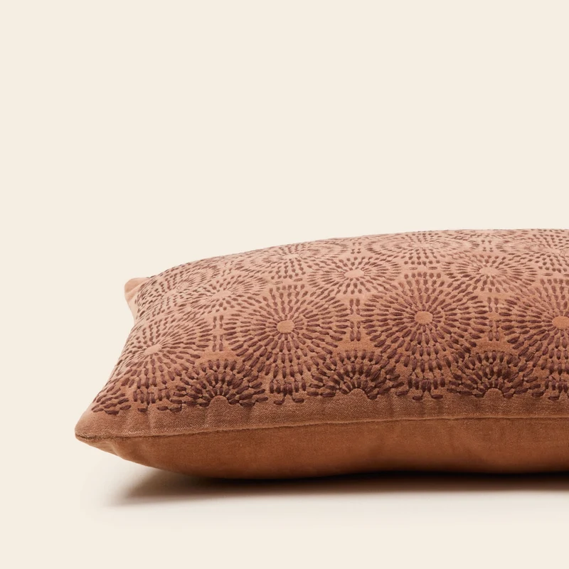 Housse de coussin SOLAYA terre d'argile