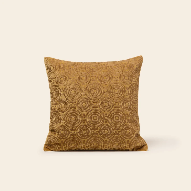 Housse de coussin SOLAYA bronze doré