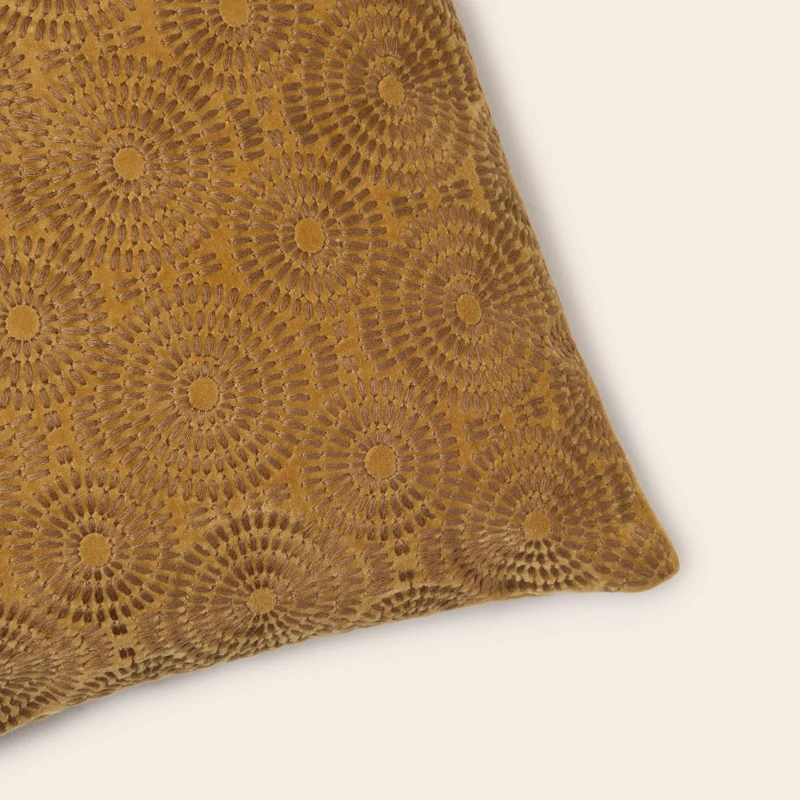 Housse de coussin SOLAYA bronze doré