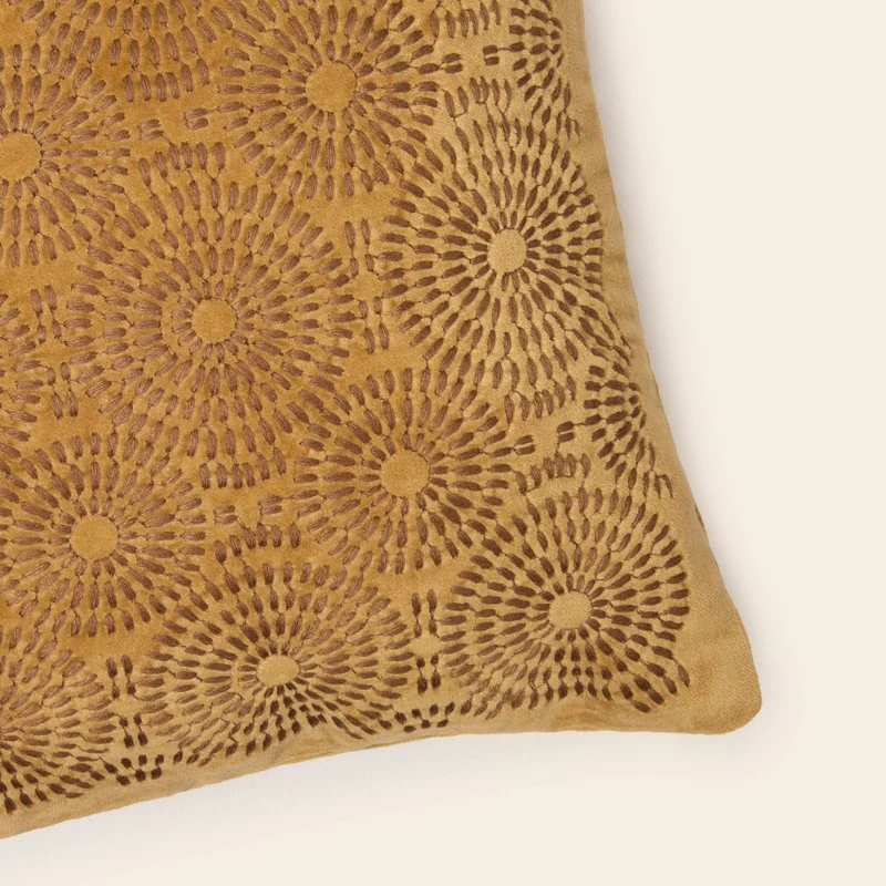 Housse de coussin SOLAYA bronze doré