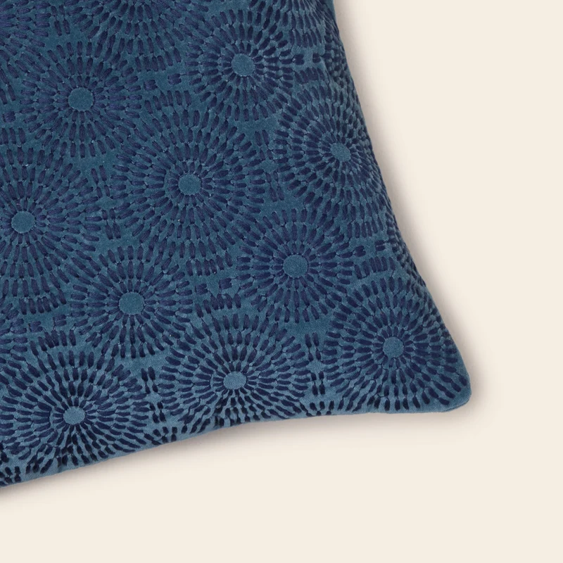 Housse de coussin SOLAYA bleu d'orage