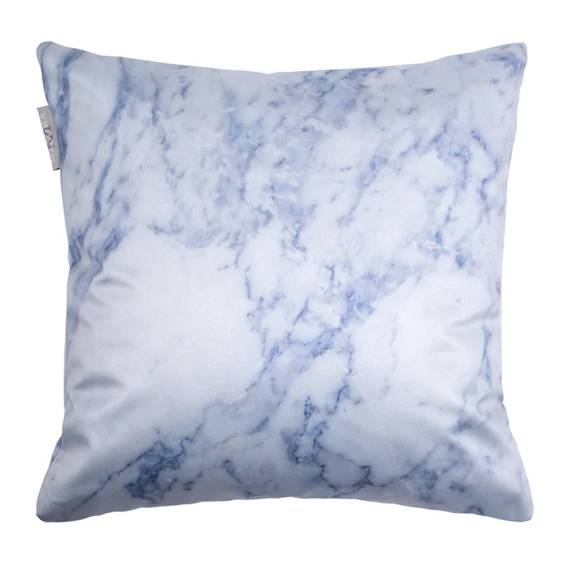 Housse de coussin MARBLE blanc et gris