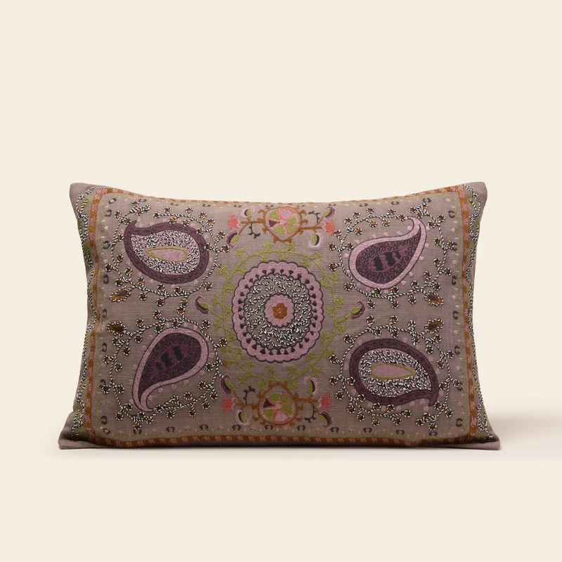 Housse de coussin MANDANA anthracite