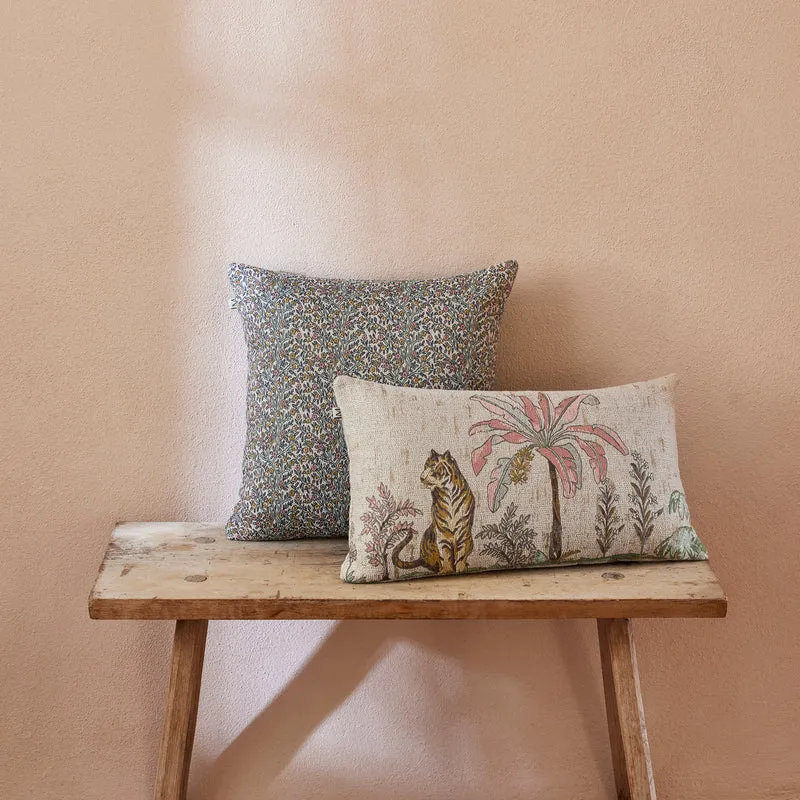 Housse de coussin MAHARA beige et pastels