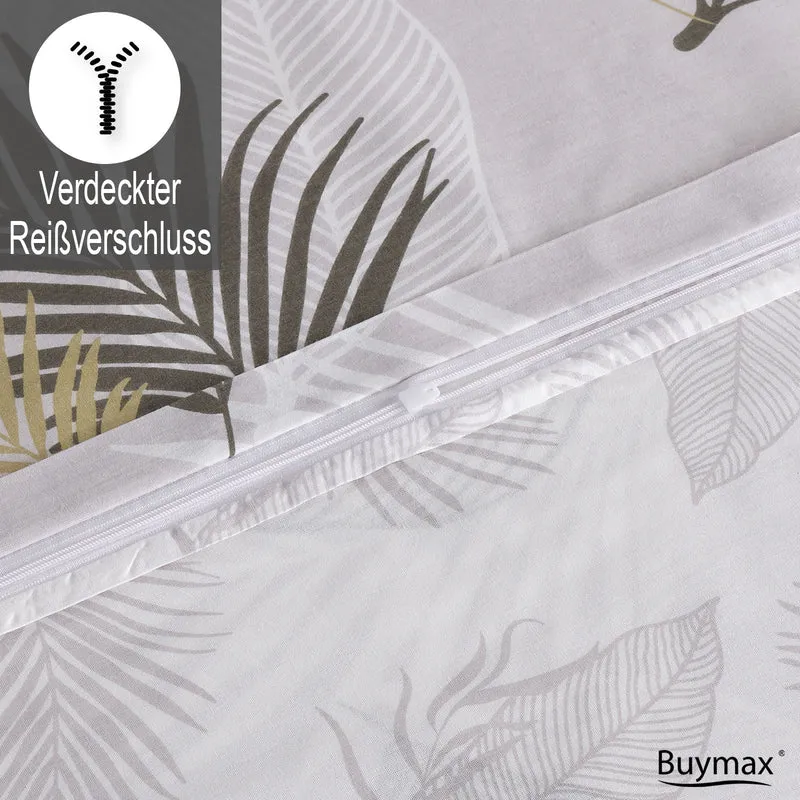 Renforcé Bettwäsche Set "Sonella", 100% Baumwolle, Reißverschluss, 80x80 cm Kissenbezug
