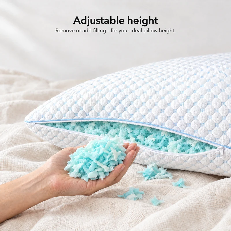 Wolkenkissen - Premium Memory Foam Kissen - Höhenverstellbares