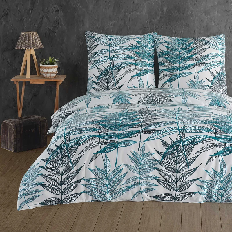 Renforcé Bettwäsche Set "Amazon", 100% Baumwolle, Reißverschluss, 80x80 cm Kissenbezug