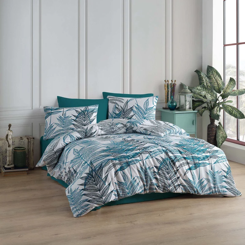 Renforcé Bettwäsche Set "Amazon", 100% Baumwolle, Reißverschluss, 80x80 cm Kissenbezug