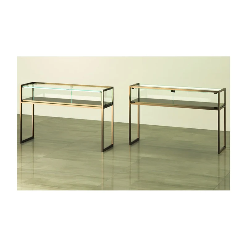 Casa Padrino Luxus Ladentheke 150 x 45 cm H. 95 cm mit LED - Ladeneinrichtung - Boutique Möbel - Made in Italy