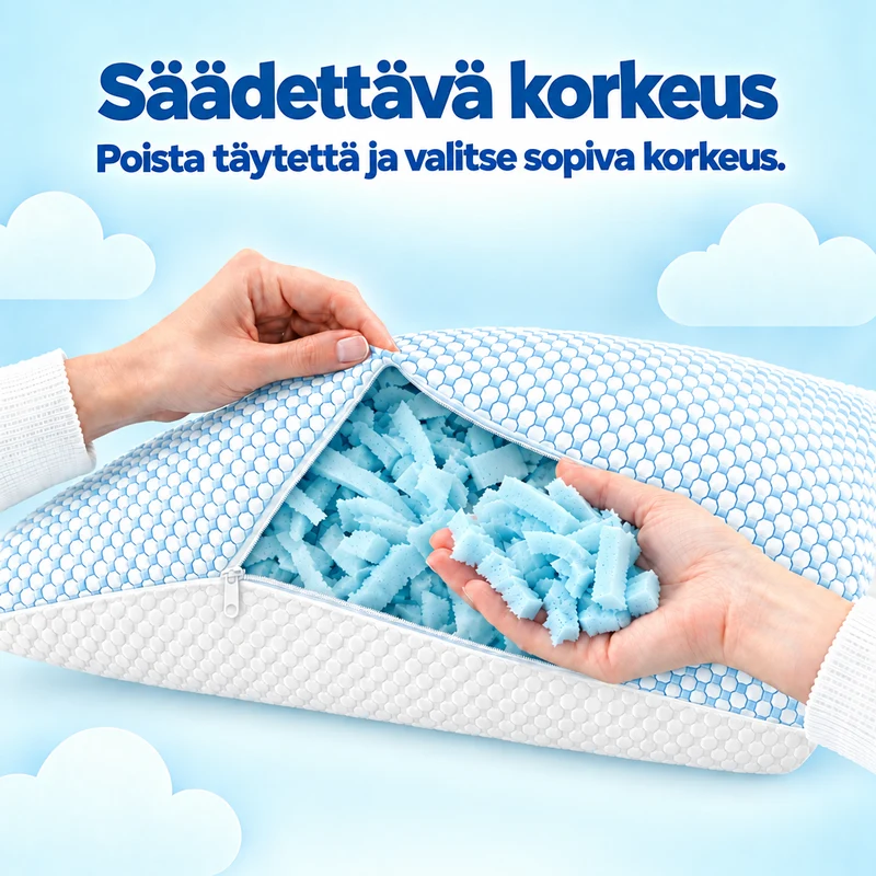 Wolkenkissen - Höhenverstellbares Memory Foam Kissen