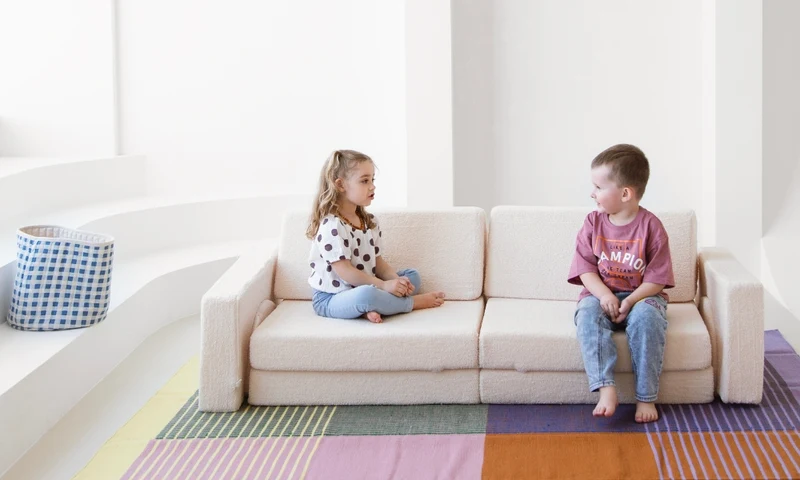 Spielcouch-Sofa für Kinder – 10-teiliges Set für Schlaf- und Spielbereich