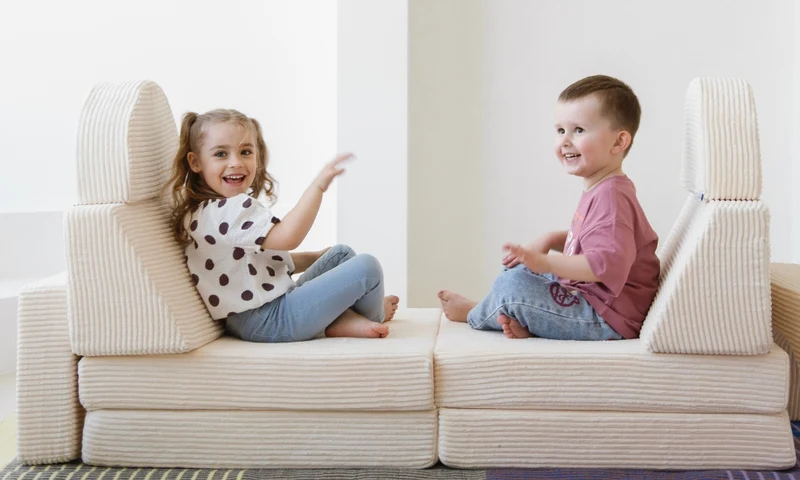Spielcouch-Sofa für Kinder – 10-teiliges Set für Schlaf- und Spielbereich
