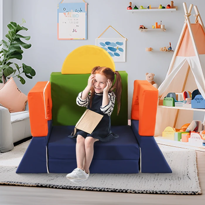 Spielcouch-Sofa für Kinder – 10-teiliges Set für Schlaf- und Spielbereich