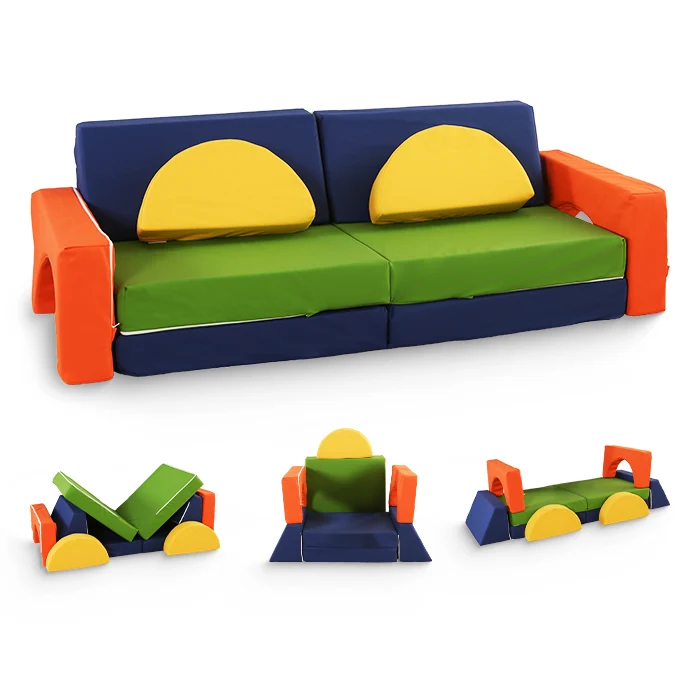 Spielcouch-Sofa für Kinder – 10-teiliges Set für Schlaf- und Spielbereich