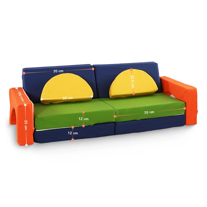 Spielcouch-Sofa für Kinder – 10-teiliges Set für Schlaf- und Spielbereich