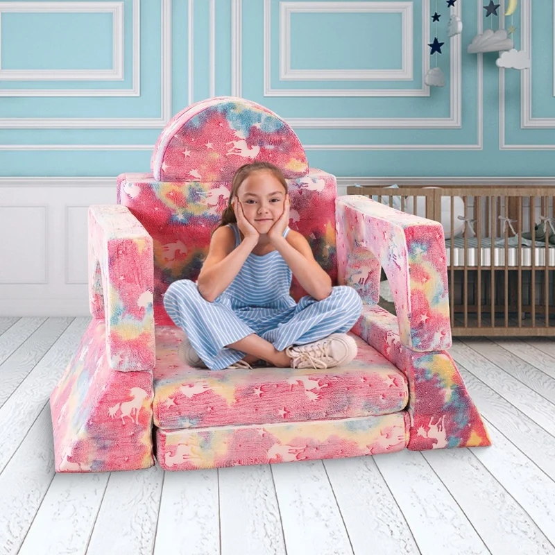 Spielcouch-Sofa für Kinder – 10-teiliges Set für Schlaf- und Spielbereich