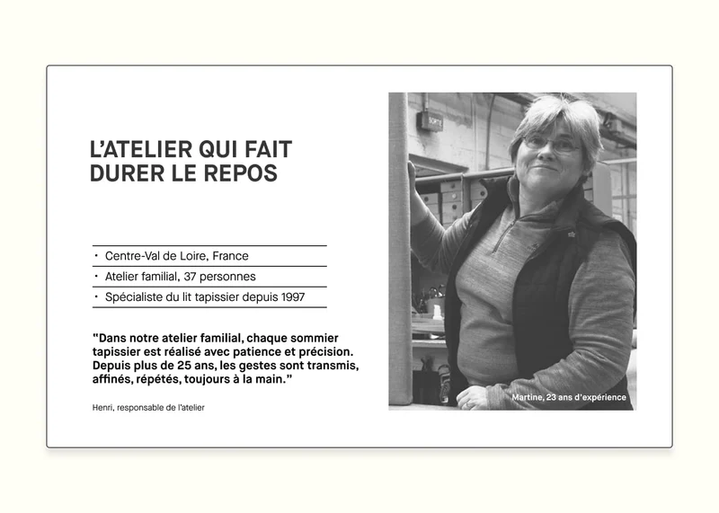 Lit coffre en bois et lin OTTO
