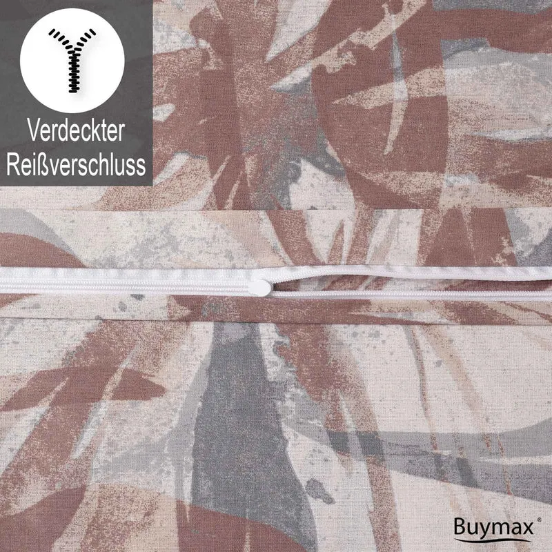 Renforcé Bettwäsche "Dorina", 100% Baumwolle, Reißverschluss, 80x80 cm Kissenbezug