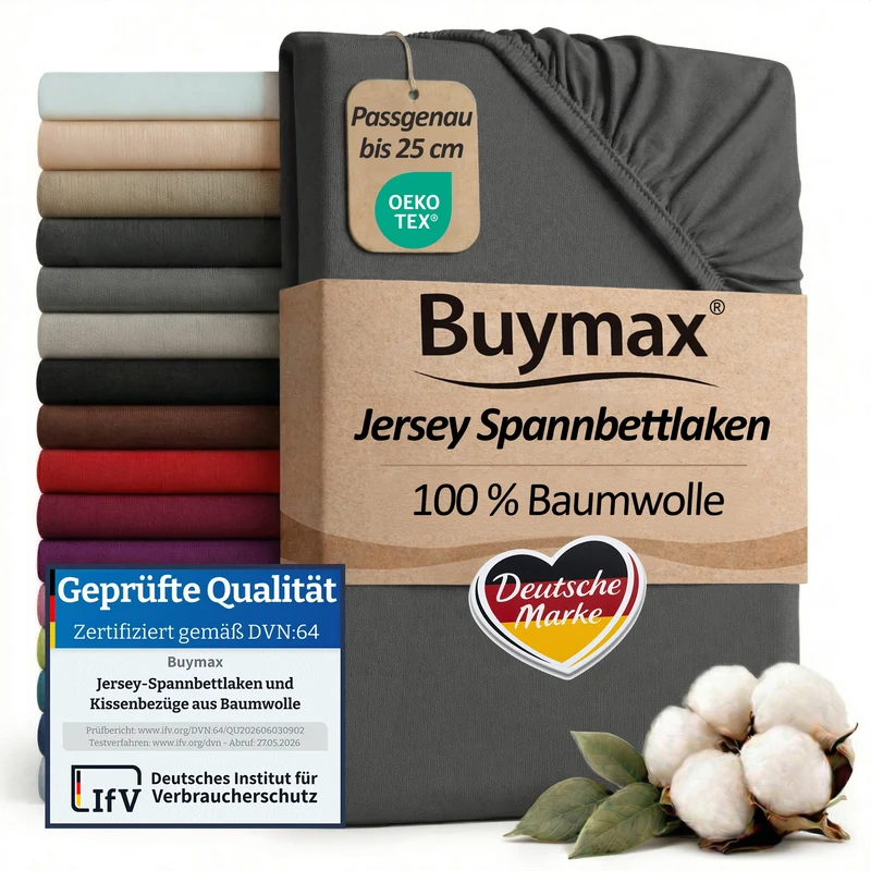 Jersey Spannbettlaken 100x200 cm