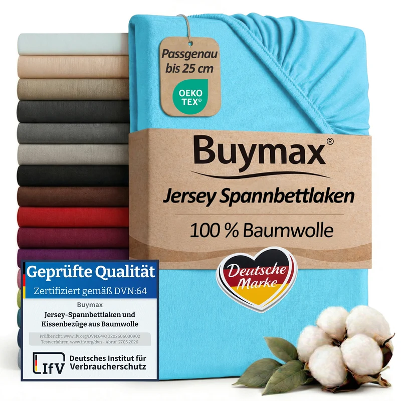 Jersey Spannbettlaken 100x200 cm