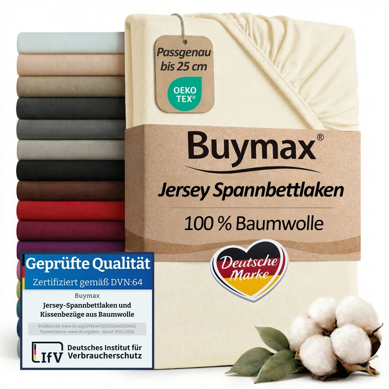 Jersey Spannbettlaken 90x200 cm
