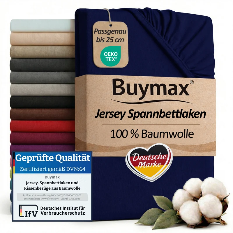 Jersey Spannbettlaken 80x200 cm