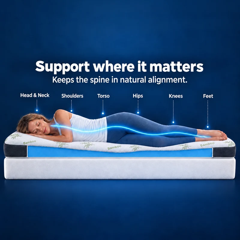 Premium+ Komfort Topper - Matratzen-Topper mit Gel-Memory-Schaum