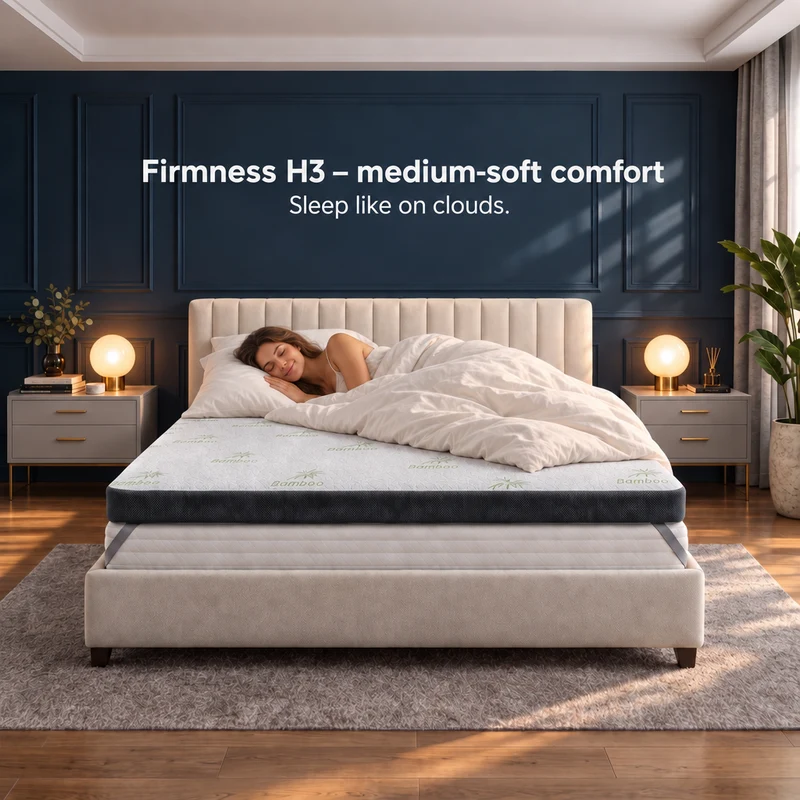 Premium Plus Komfort Topper - Matratzen-Topper mit Gel-Memory-Schaum