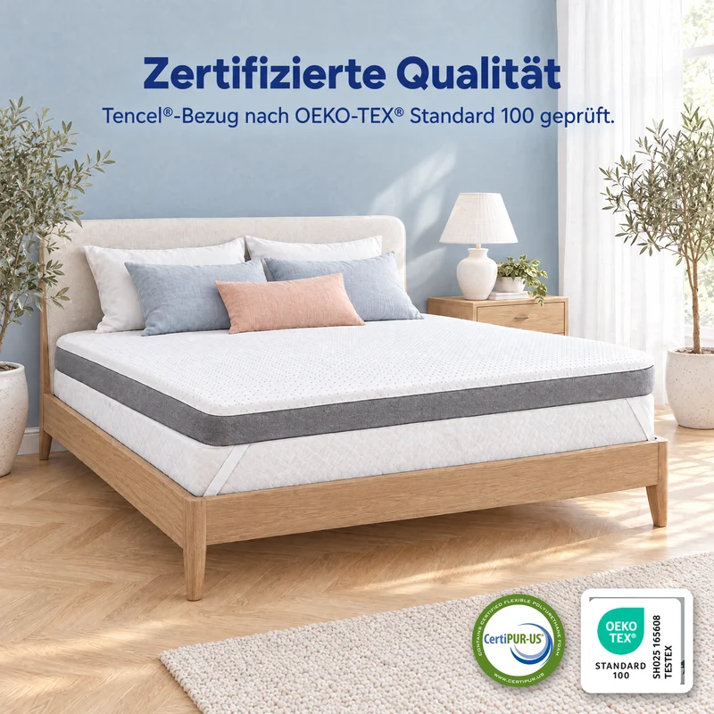 2-in-1 Plus Komfort Topper - Duo Matratzen-Topper mit Gel-Memory-Schaum
