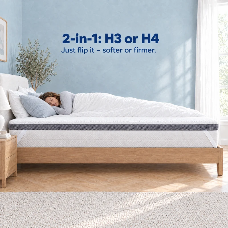 2-in-1 Plus Komfort Topper - Duo Matratzen-Topper mit Gel-Memory-Schaum