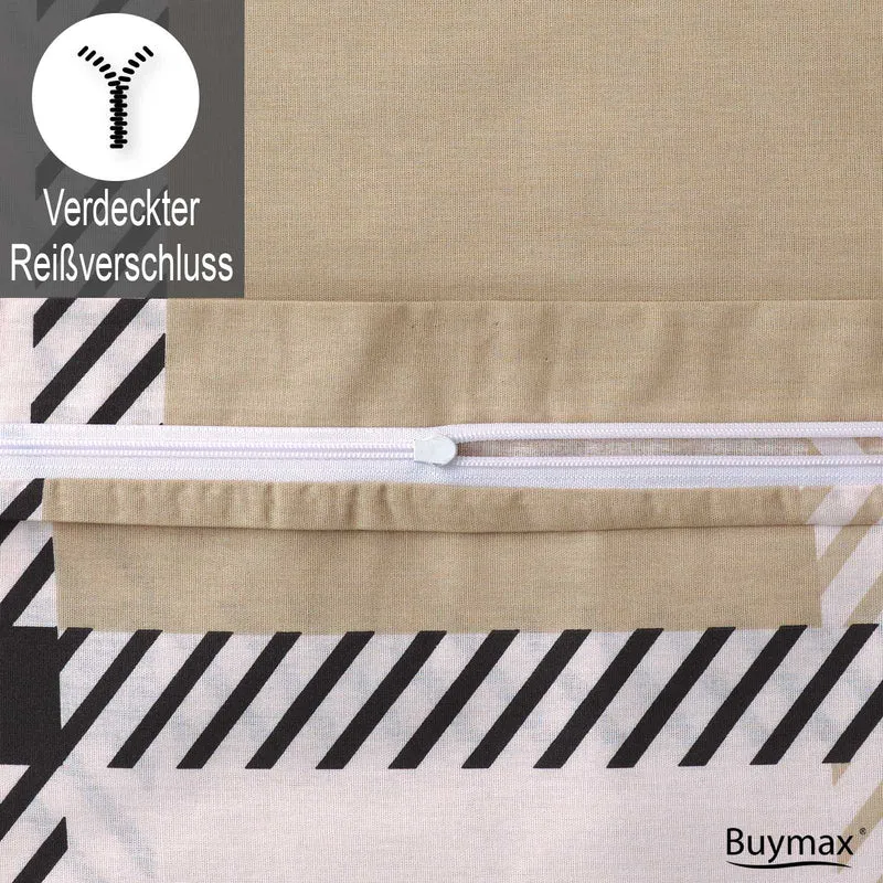 Renforcé Bettwäsche "Jurado", 100% Baumwolle, Reißverschluss, 80x80 cm Kissenbezug
