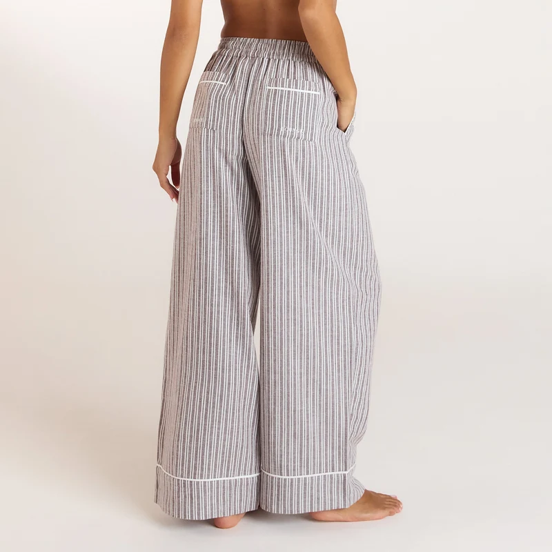Stripe Pyjama Hose - Schokolade
