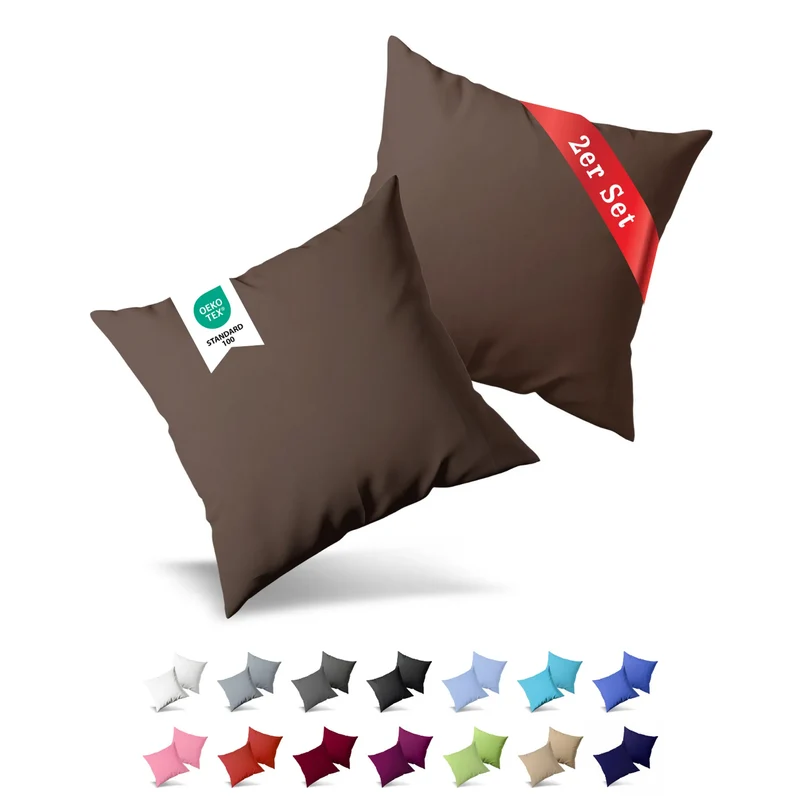 Jersey Kissenbezug, 2er-Set, 40x80 cm
