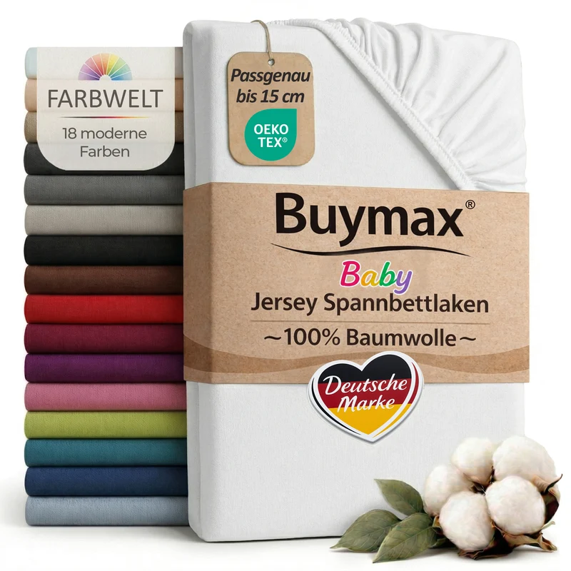 Jersey Spannbettlaken 60x120 cm