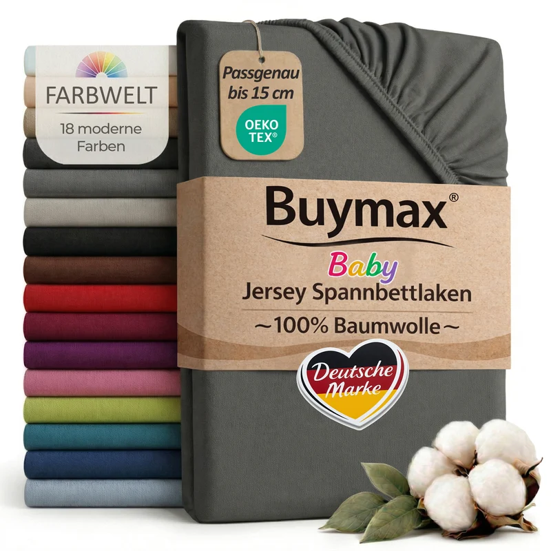 Jersey Spannbettlaken 60x120 cm