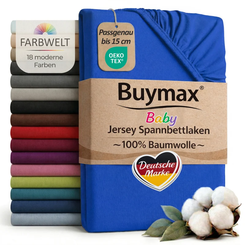 Jersey Spannbettlaken 60x120 cm
