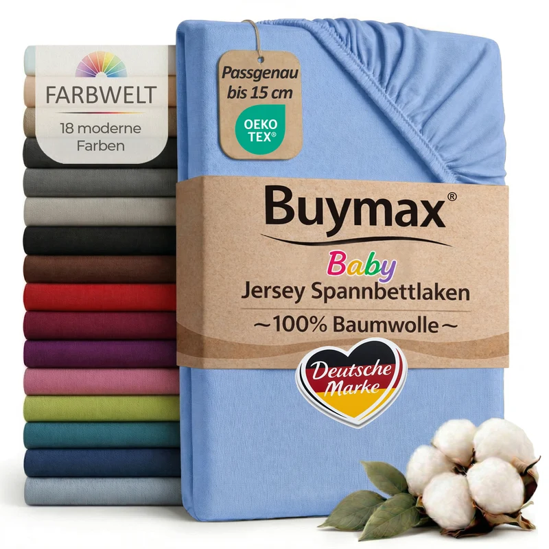 Jersey Spannbettlaken 60x120 cm