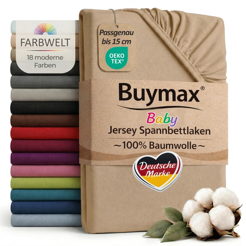 Jersey Spannbettlaken 60x120 cm