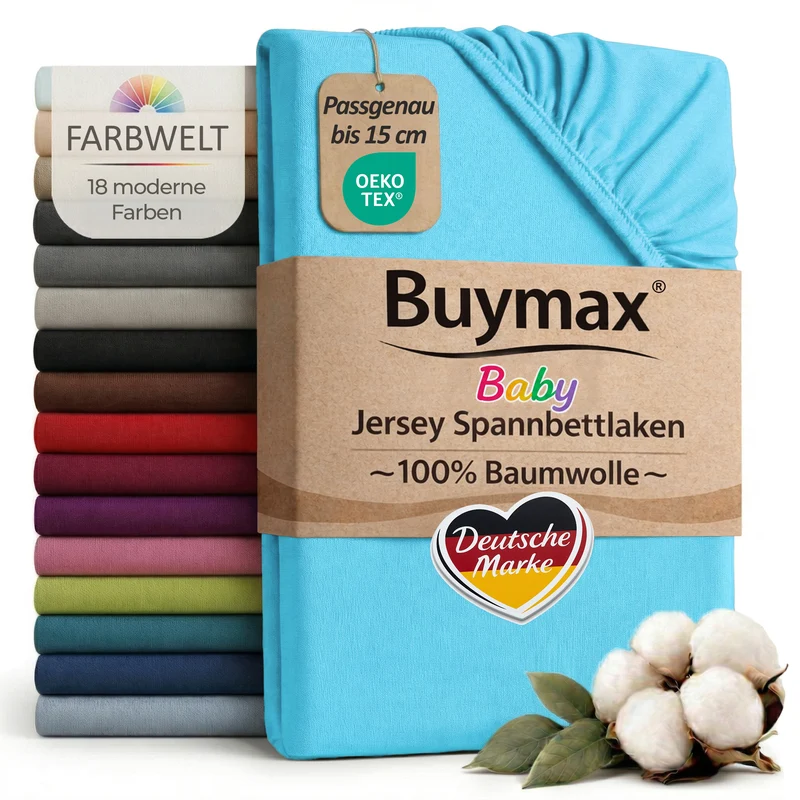 Jersey Spannbettlaken 60x120 cm