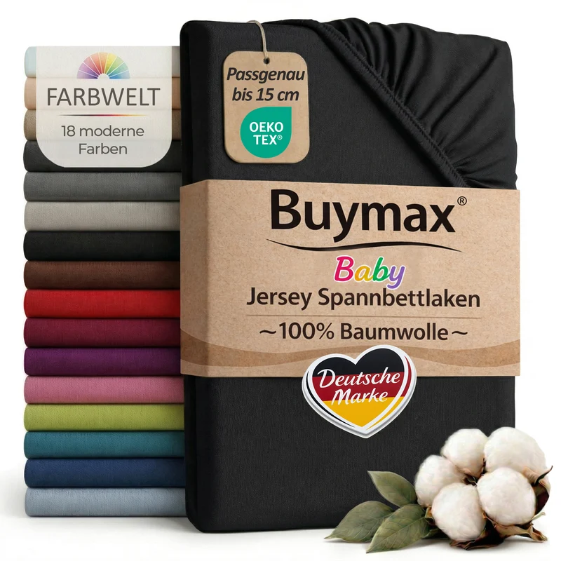 Jersey Spannbettlaken 60x120 cm