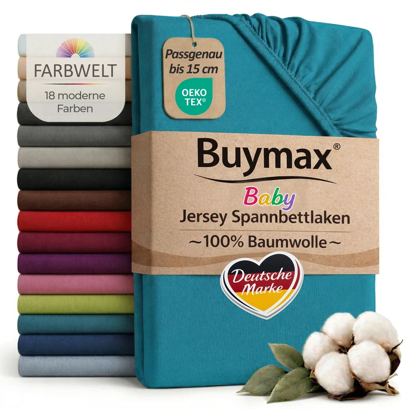 Jersey Spannbettlaken 60x120 cm
