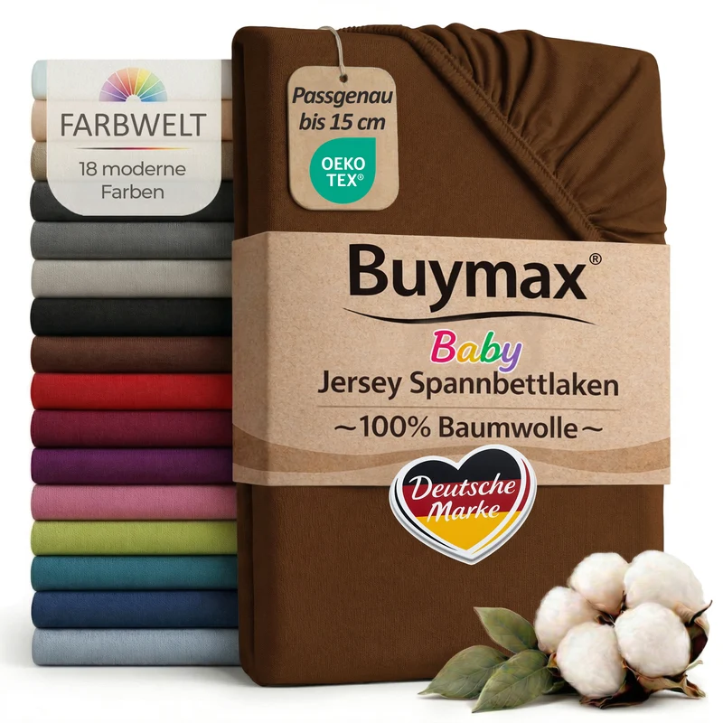 Jersey Spannbettlaken 60x120 cm