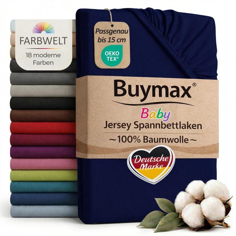Jersey Spannbettlaken 60x120 cm