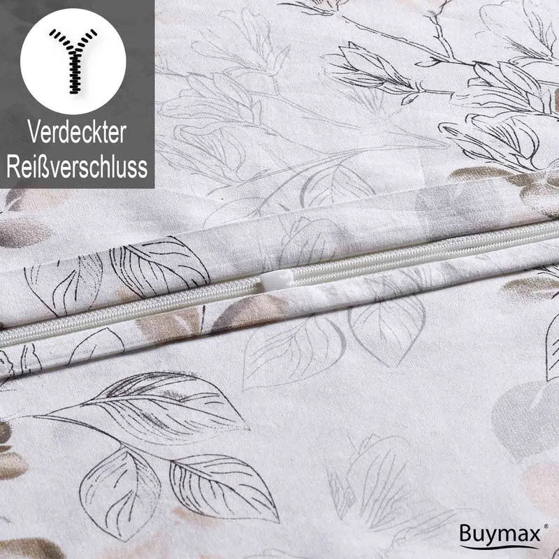 Renforcé Bettwäsche "Almira", 100% Baumwolle, Reißverschluss, 80x80 Kissenbezug